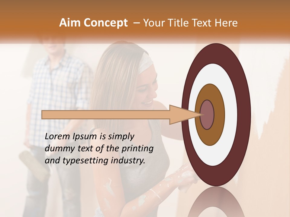 Decorating Man Wall PowerPoint Template