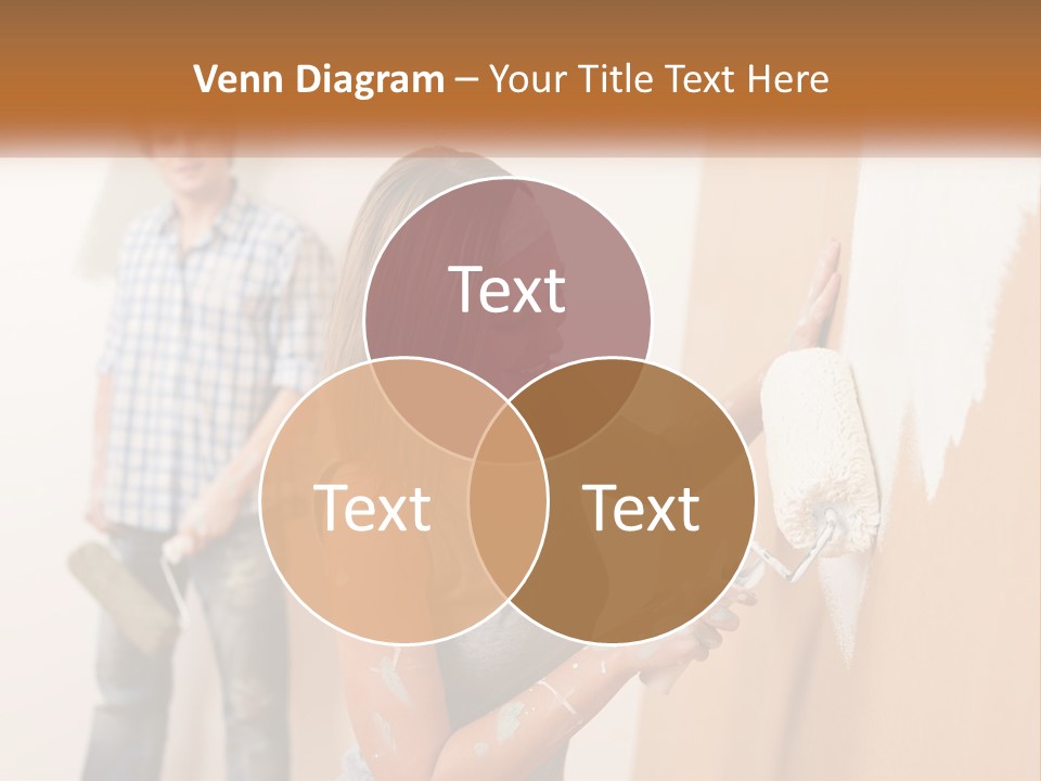 Decorating Man Wall PowerPoint Template