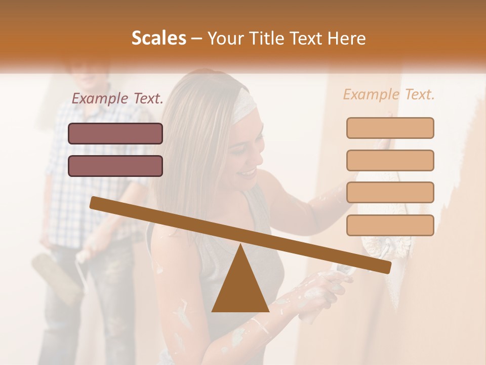 Decorating Man Wall PowerPoint Template