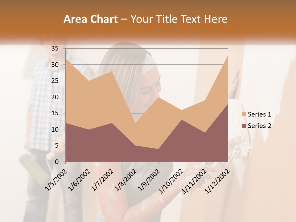 Decorating Man Wall PowerPoint Template