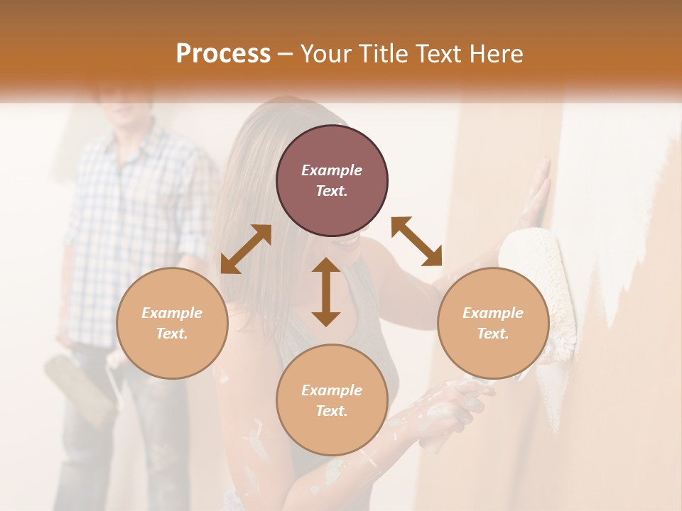 Decorating Man Wall PowerPoint Template