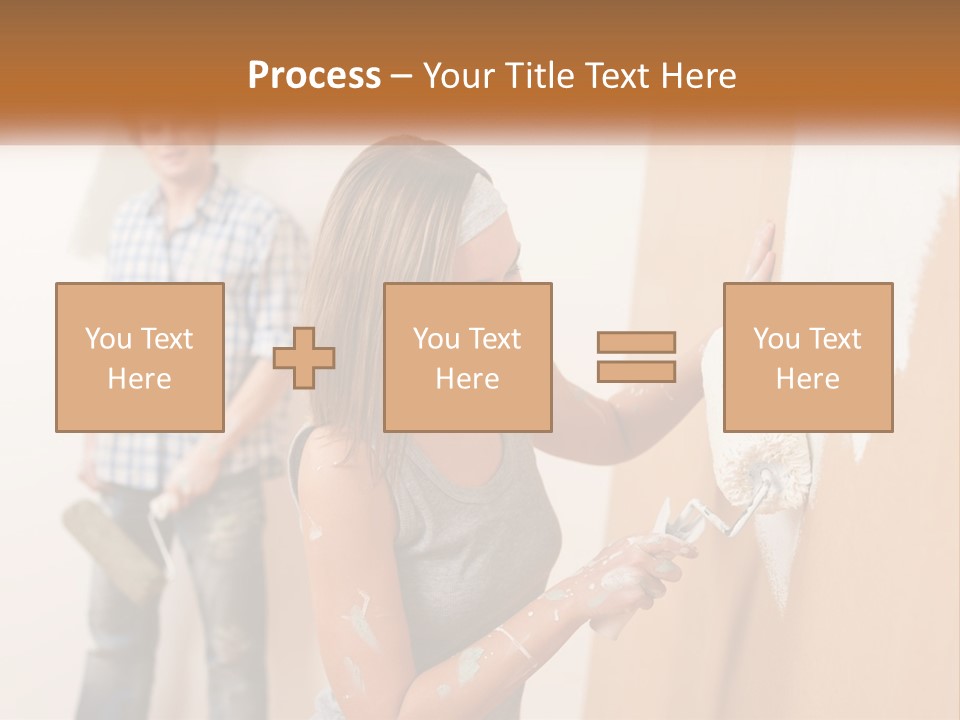 Decorating Man Wall PowerPoint Template