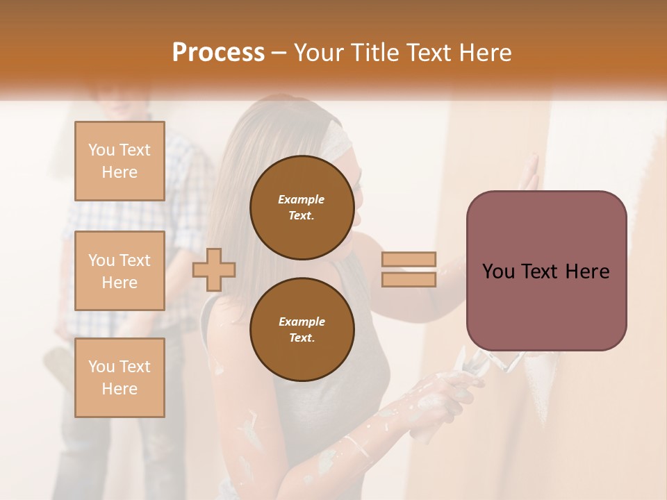 Decorating Man Wall PowerPoint Template