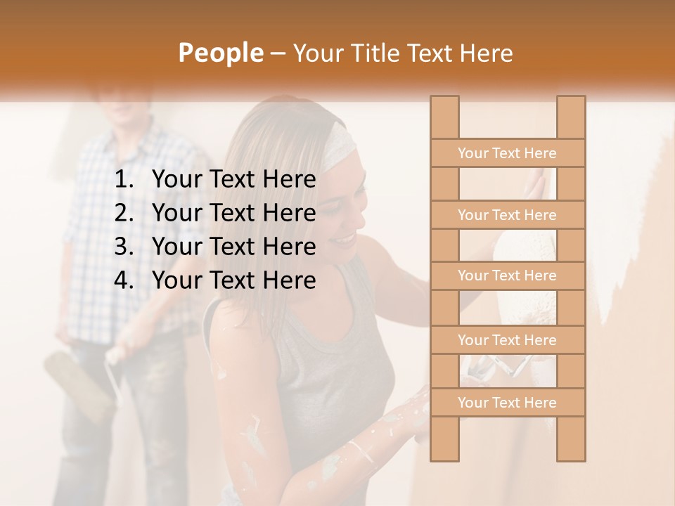 Decorating Man Wall PowerPoint Template