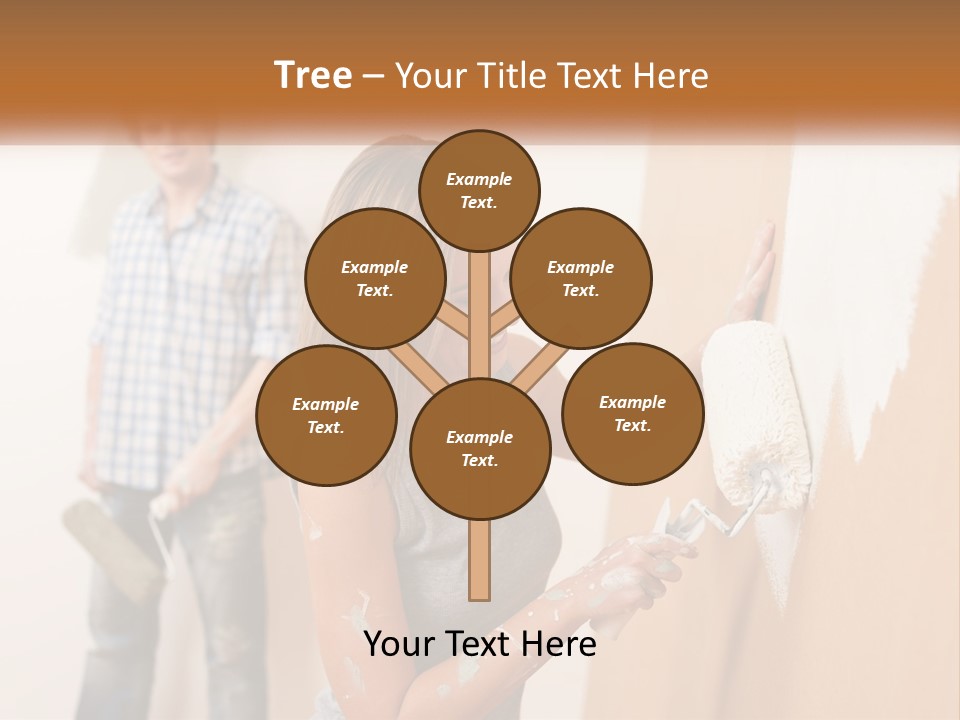 Decorating Man Wall PowerPoint Template