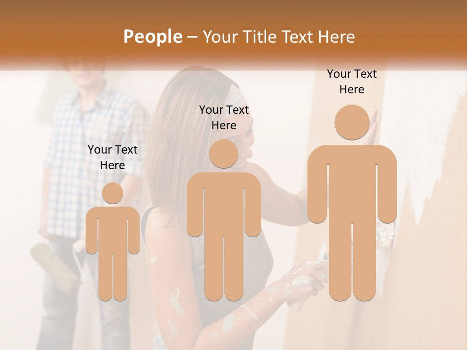 Decorating Man Wall PowerPoint Template