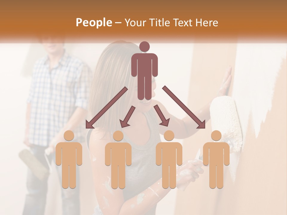 Decorating Man Wall PowerPoint Template