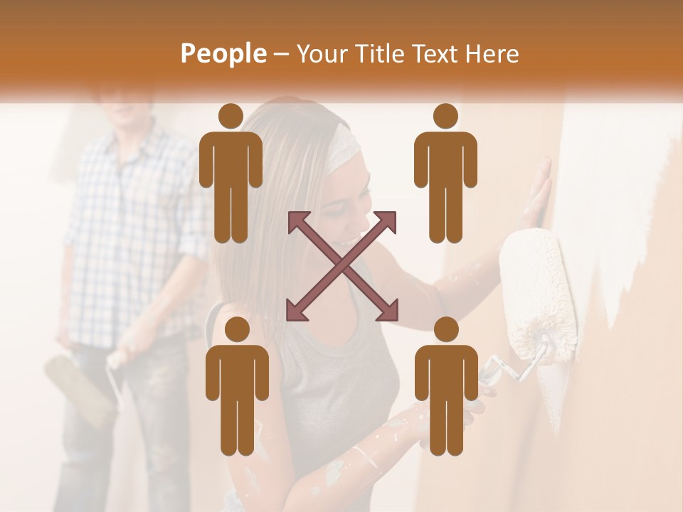 Decorating Man Wall PowerPoint Template