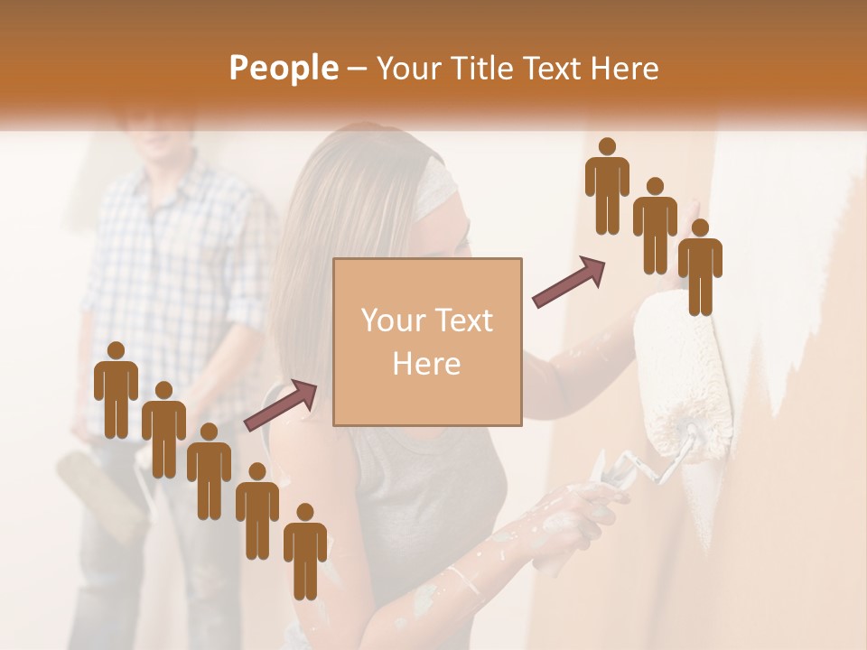 Decorating Man Wall PowerPoint Template