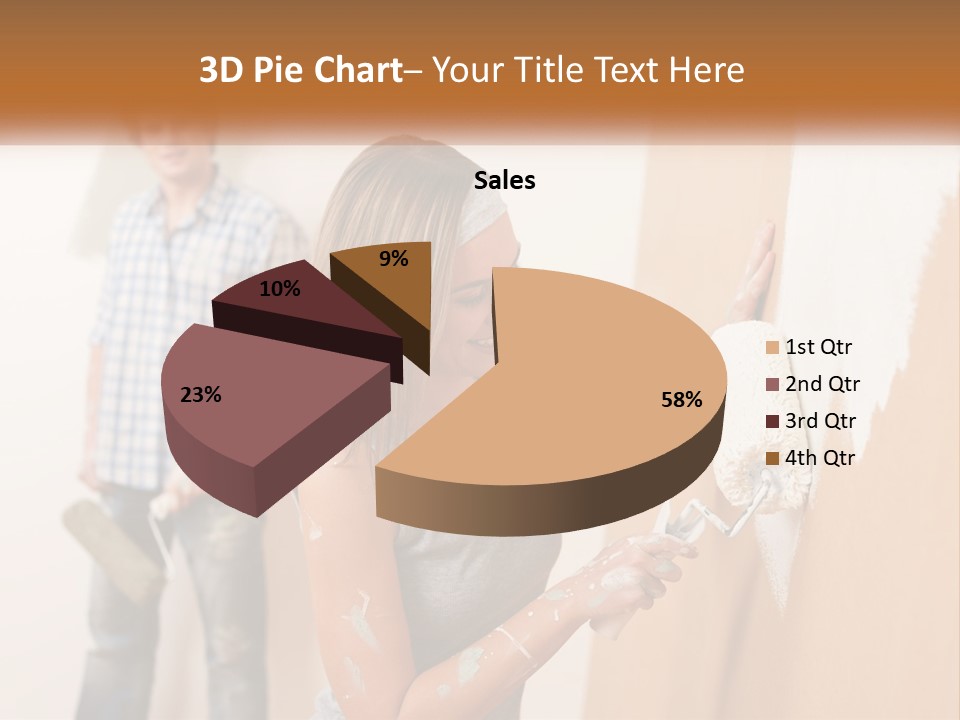 Decorating Man Wall PowerPoint Template