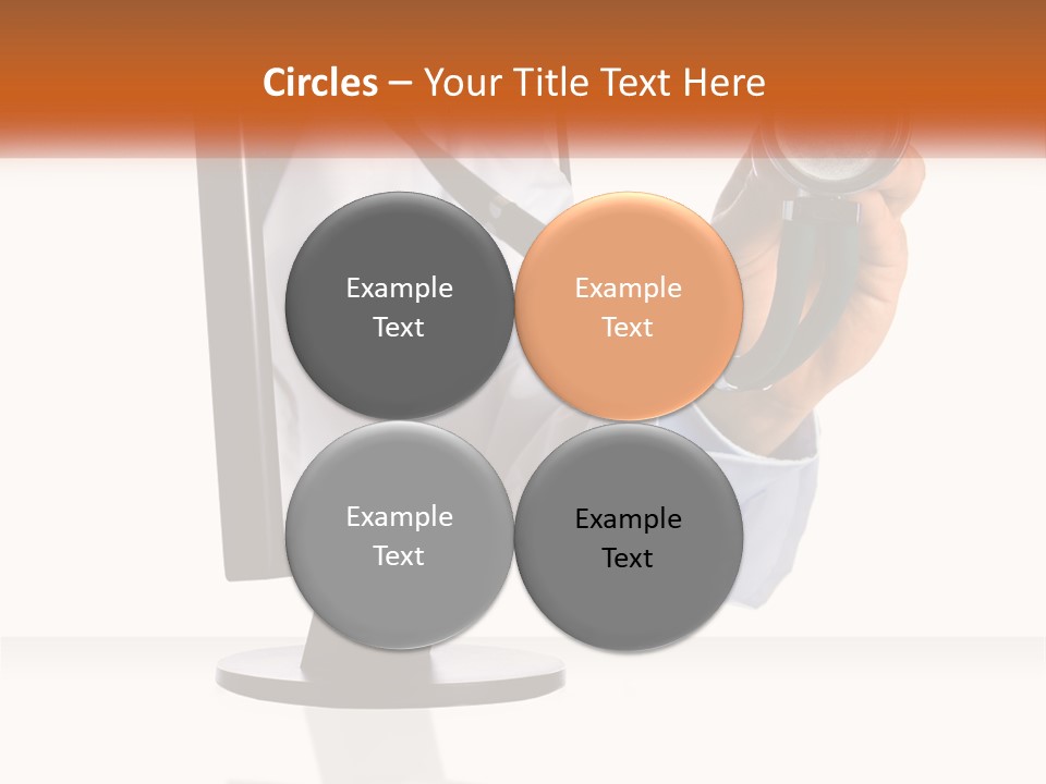 A Doctor Holding A Stethoscope Up To A Computer Screen PowerPoint Template