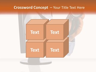 A Doctor Holding A Stethoscope Up To A Computer Screen PowerPoint Template