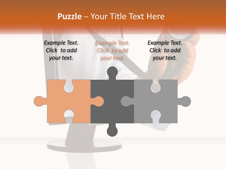 A Doctor Holding A Stethoscope Up To A Computer Screen PowerPoint Template