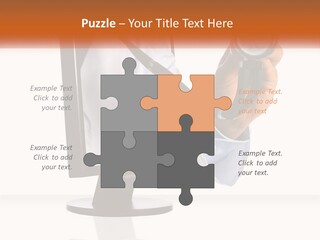 A Doctor Holding A Stethoscope Up To A Computer Screen PowerPoint Template