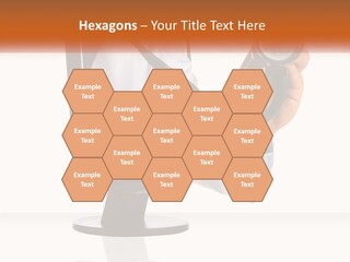 A Doctor Holding A Stethoscope Up To A Computer Screen PowerPoint Template