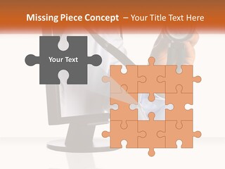 A Doctor Holding A Stethoscope Up To A Computer Screen PowerPoint Template