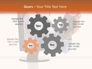 A Doctor Holding A Stethoscope Up To A Computer Screen PowerPoint Template