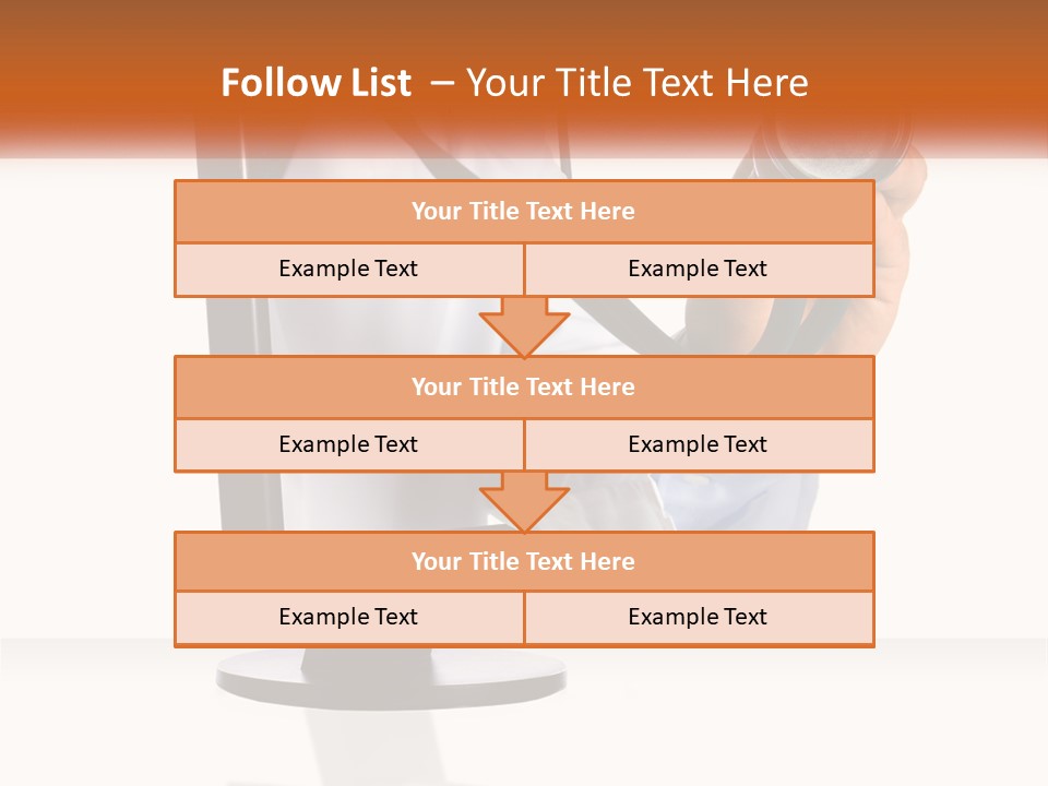 A Doctor Holding A Stethoscope Up To A Computer Screen PowerPoint Template