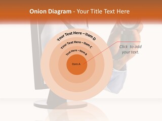 A Doctor Holding A Stethoscope Up To A Computer Screen PowerPoint Template
