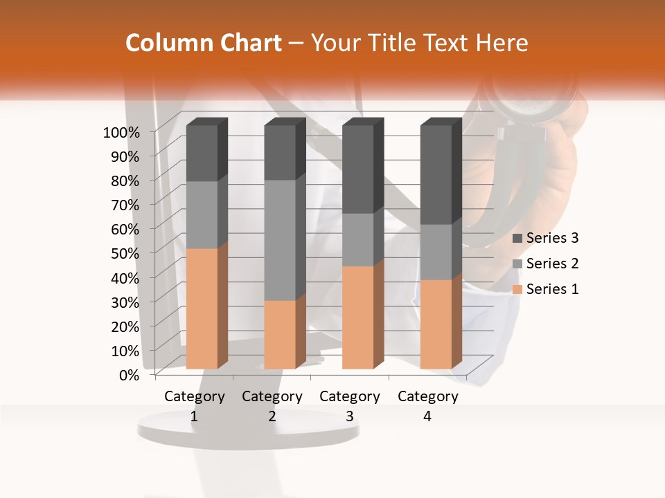 A Doctor Holding A Stethoscope Up To A Computer Screen PowerPoint Template