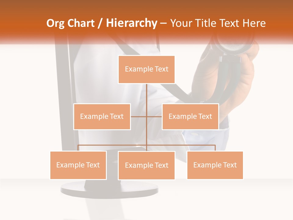 A Doctor Holding A Stethoscope Up To A Computer Screen PowerPoint Template