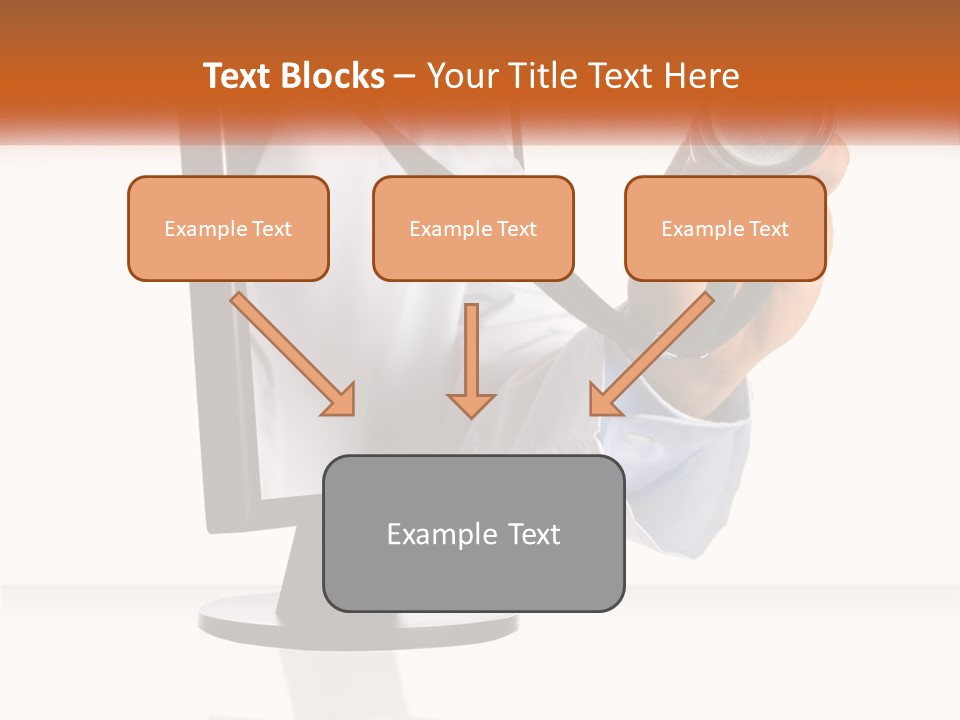 A Doctor Holding A Stethoscope Up To A Computer Screen PowerPoint Template