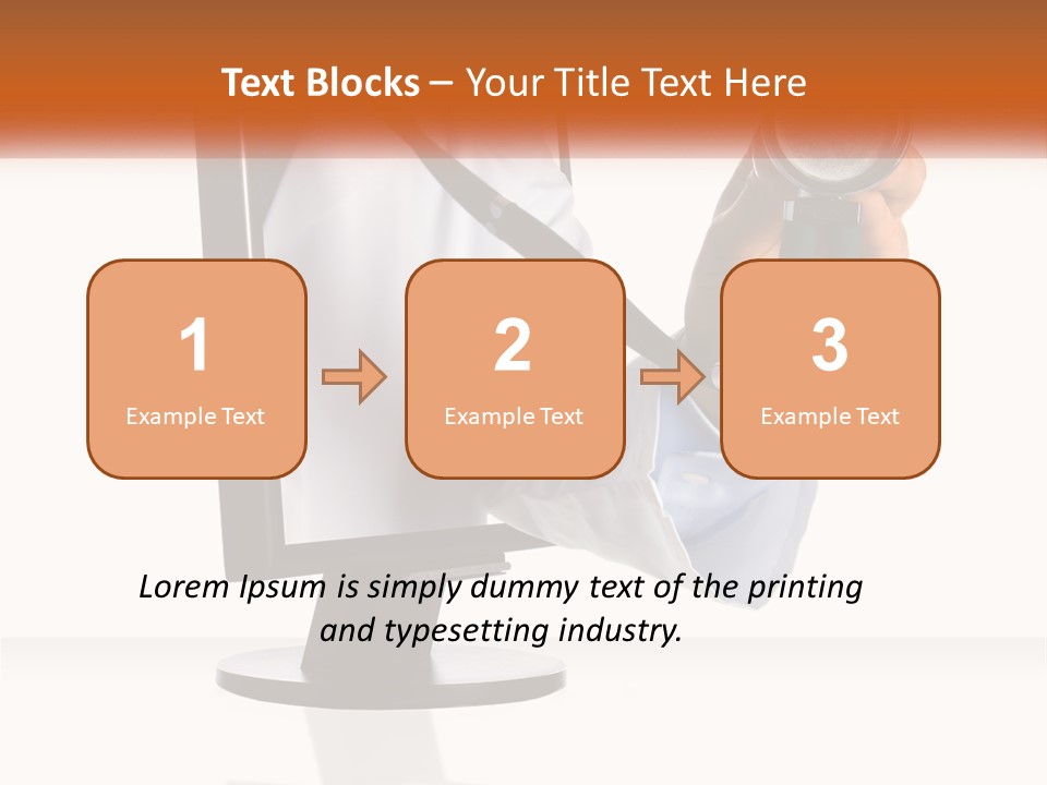 A Doctor Holding A Stethoscope Up To A Computer Screen PowerPoint Template