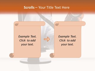 A Doctor Holding A Stethoscope Up To A Computer Screen PowerPoint Template