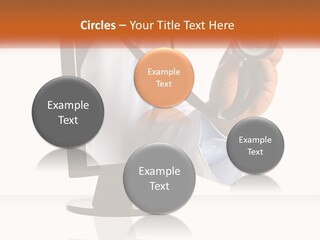 A Doctor Holding A Stethoscope Up To A Computer Screen PowerPoint Template