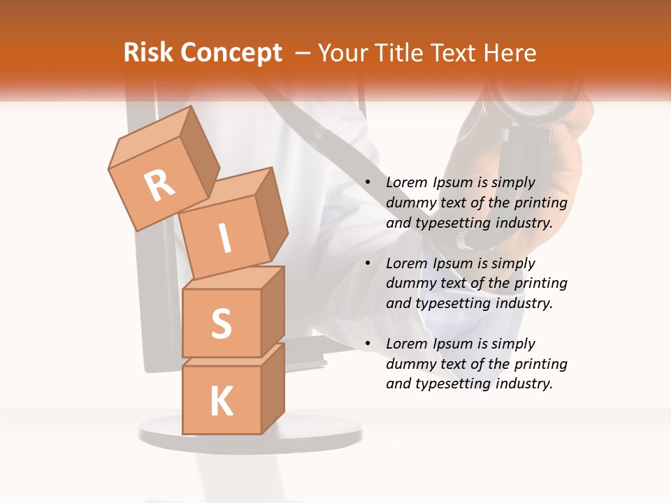 A Doctor Holding A Stethoscope Up To A Computer Screen PowerPoint Template