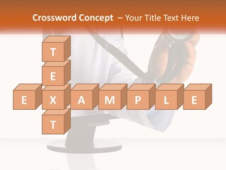 A Doctor Holding A Stethoscope Up To A Computer Screen PowerPoint Template