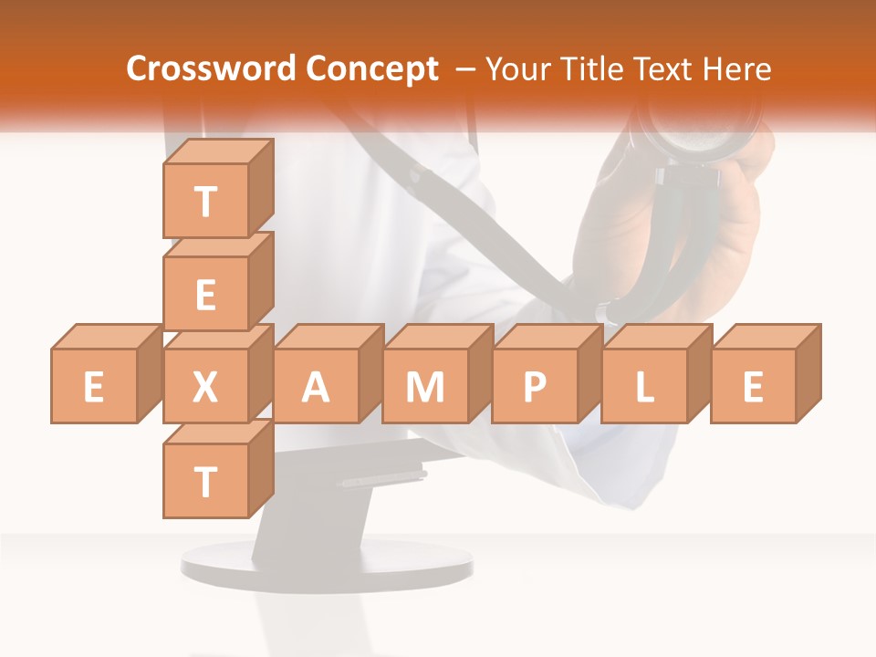 A Doctor Holding A Stethoscope Up To A Computer Screen PowerPoint Template