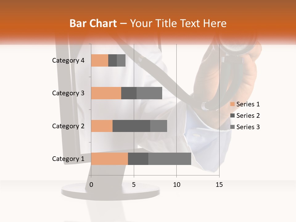 A Doctor Holding A Stethoscope Up To A Computer Screen PowerPoint Template