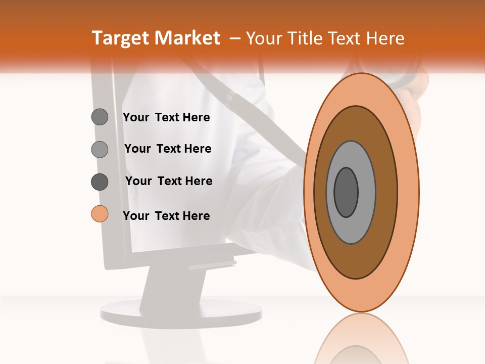 A Doctor Holding A Stethoscope Up To A Computer Screen PowerPoint Template