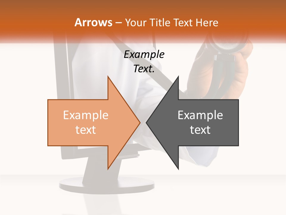 A Doctor Holding A Stethoscope Up To A Computer Screen PowerPoint Template