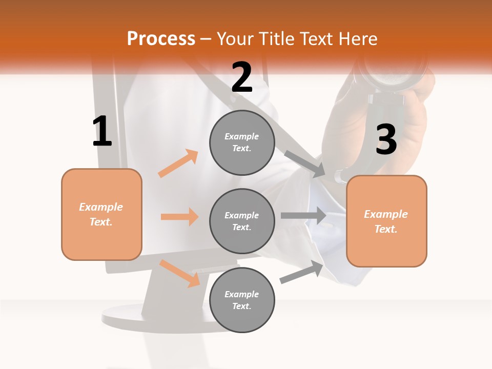 A Doctor Holding A Stethoscope Up To A Computer Screen PowerPoint Template