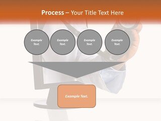 A Doctor Holding A Stethoscope Up To A Computer Screen PowerPoint Template