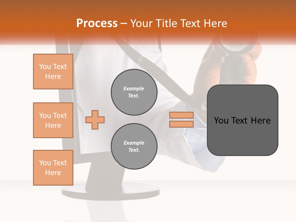 A Doctor Holding A Stethoscope Up To A Computer Screen PowerPoint Template