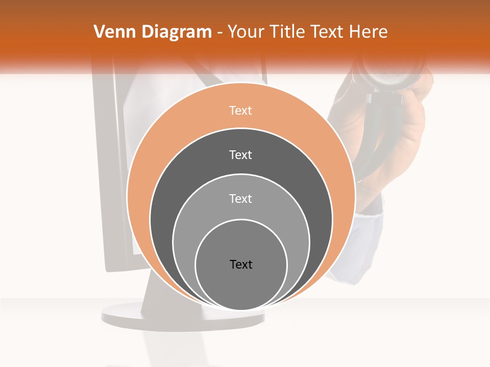 A Doctor Holding A Stethoscope Up To A Computer Screen PowerPoint Template