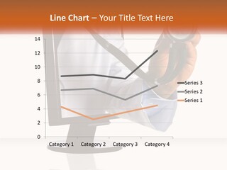 A Doctor Holding A Stethoscope Up To A Computer Screen PowerPoint Template
