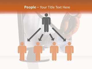 A Doctor Holding A Stethoscope Up To A Computer Screen PowerPoint Template