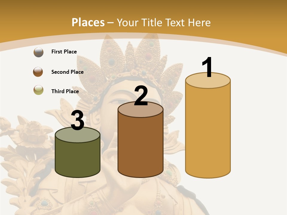 Face Budha Sculpture PowerPoint Template