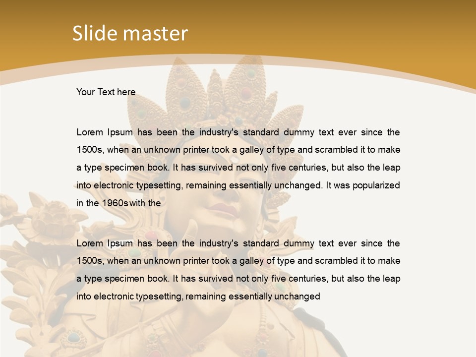 Face Budha Sculpture PowerPoint Template