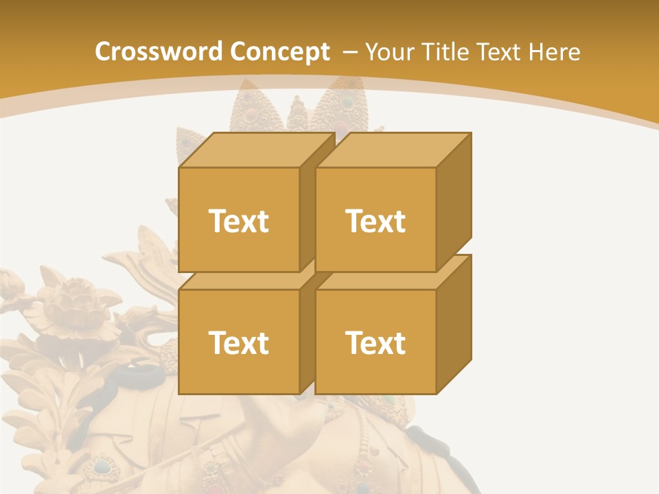 Face Budha Sculpture PowerPoint Template