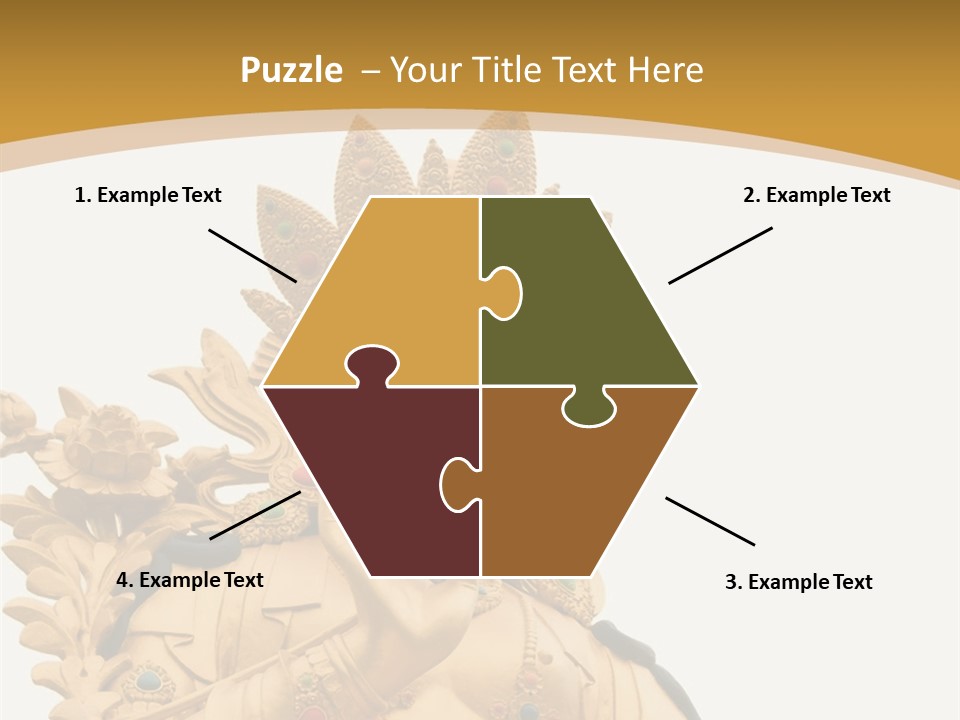 Face Budha Sculpture PowerPoint Template