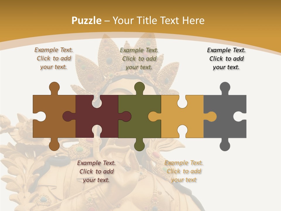 Face Budha Sculpture PowerPoint Template