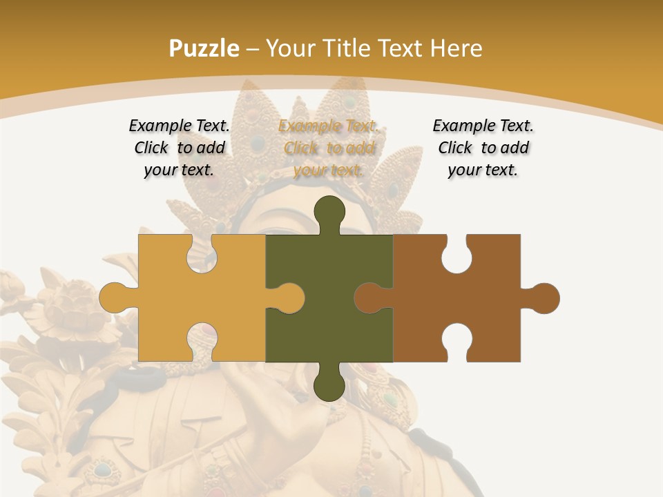 Face Budha Sculpture PowerPoint Template