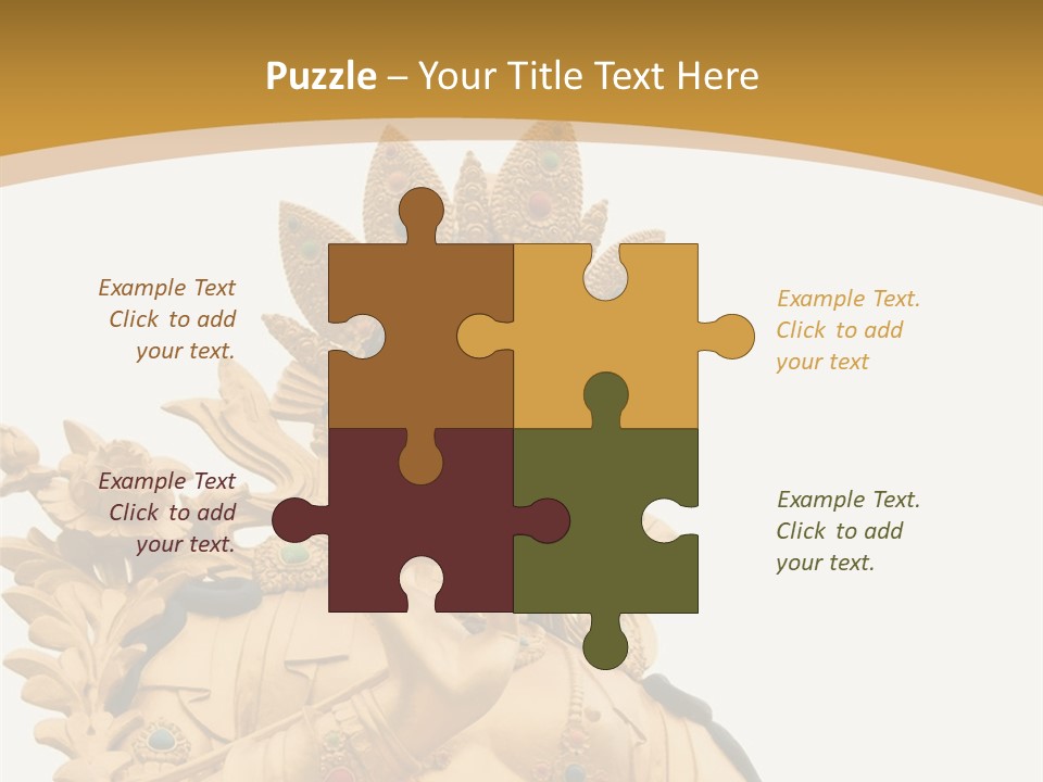 Face Budha Sculpture PowerPoint Template