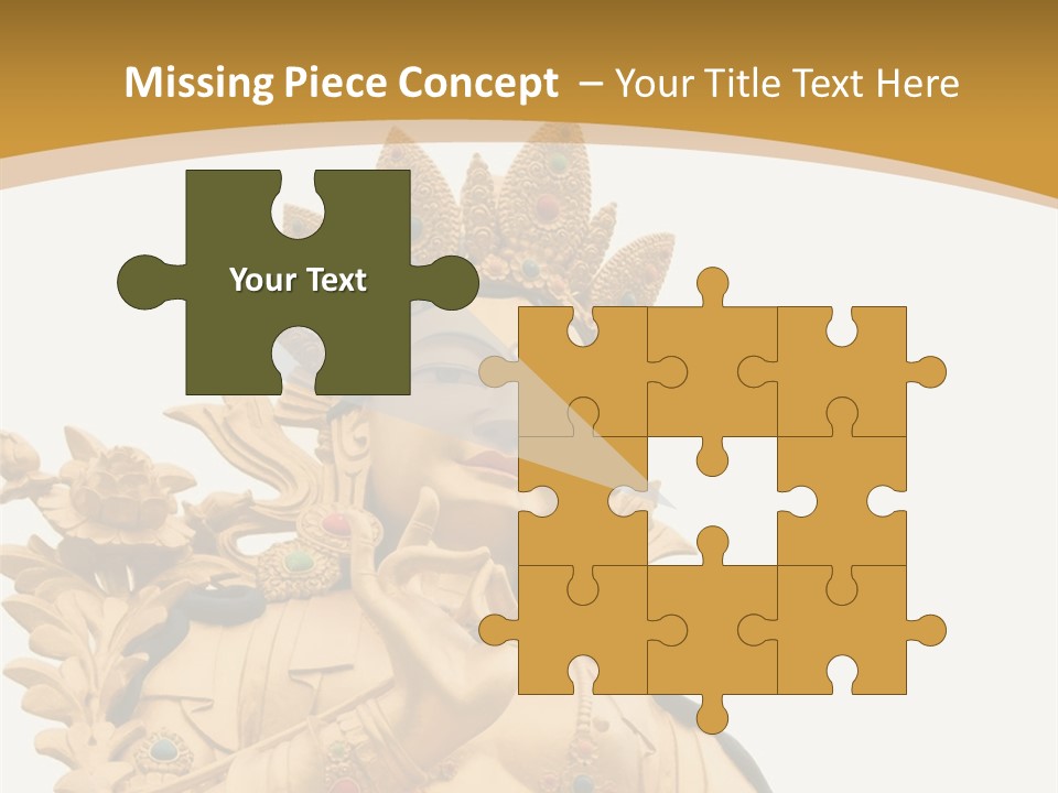 Face Budha Sculpture PowerPoint Template