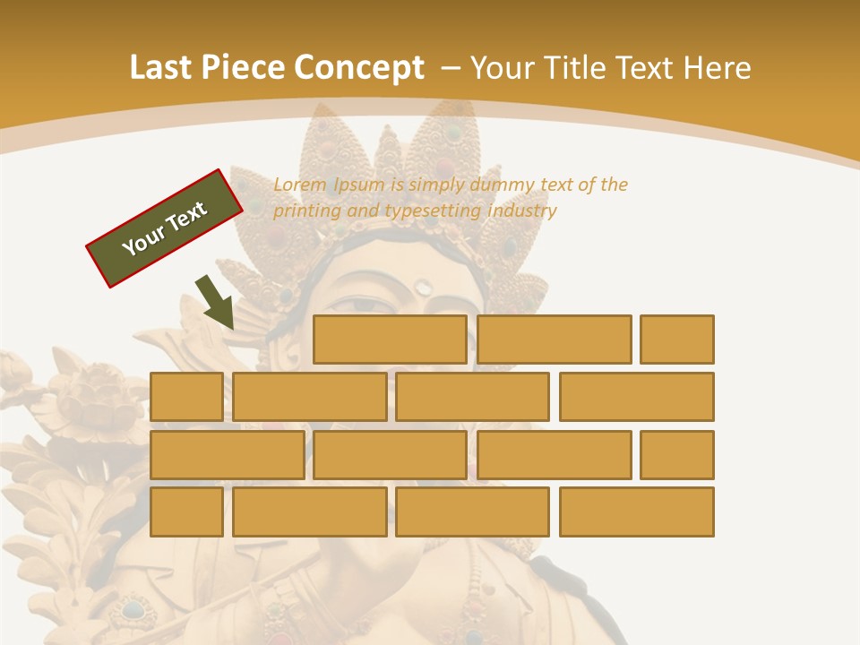 Face Budha Sculpture PowerPoint Template